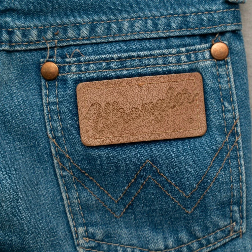 Vintage 70s 80s Wrangler Kids Jeans‎ Size 1T Double Knee Inserts Boot Cut Faded